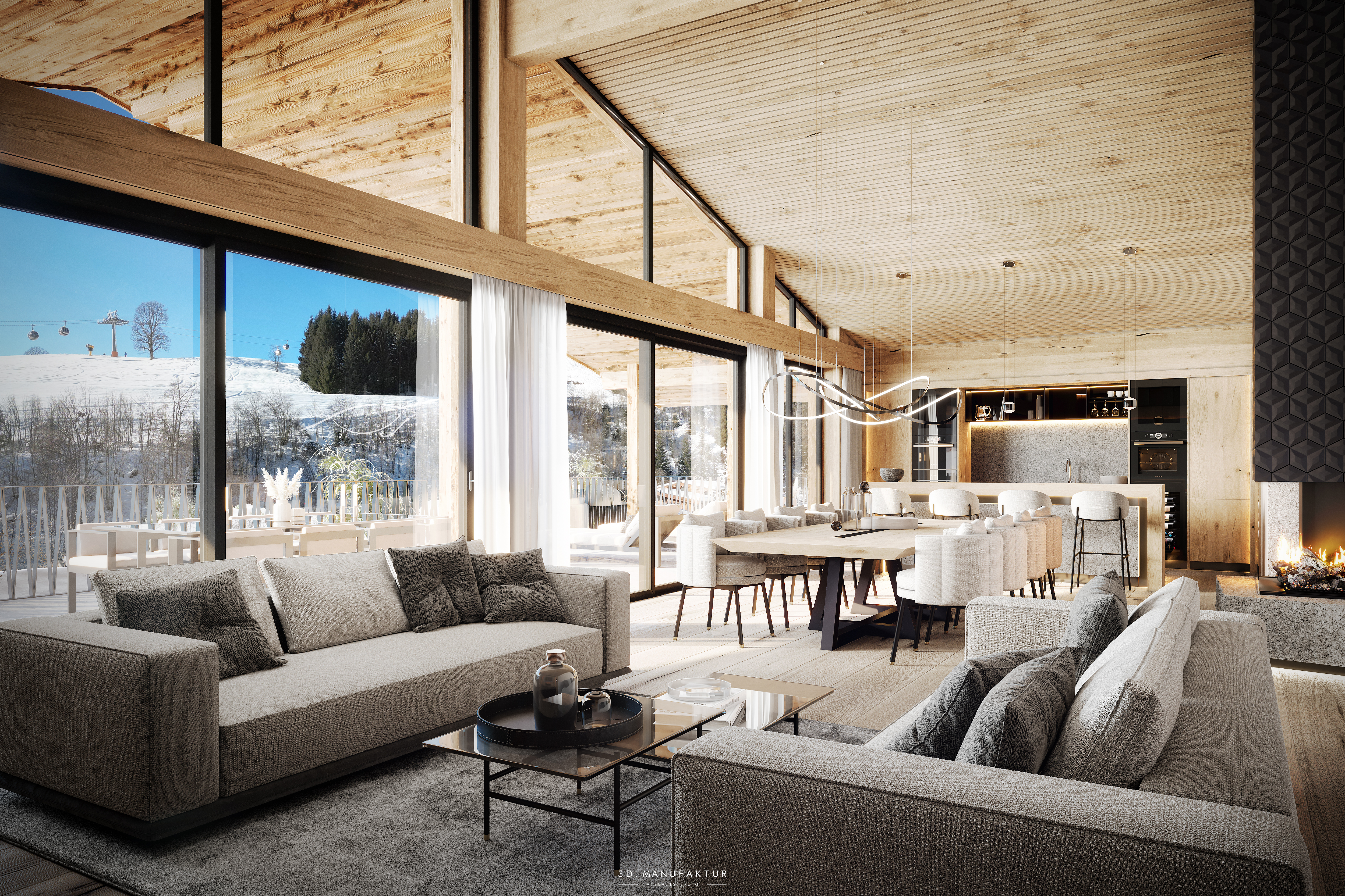 Architekturvisualisierung Kendler Living Interior C007